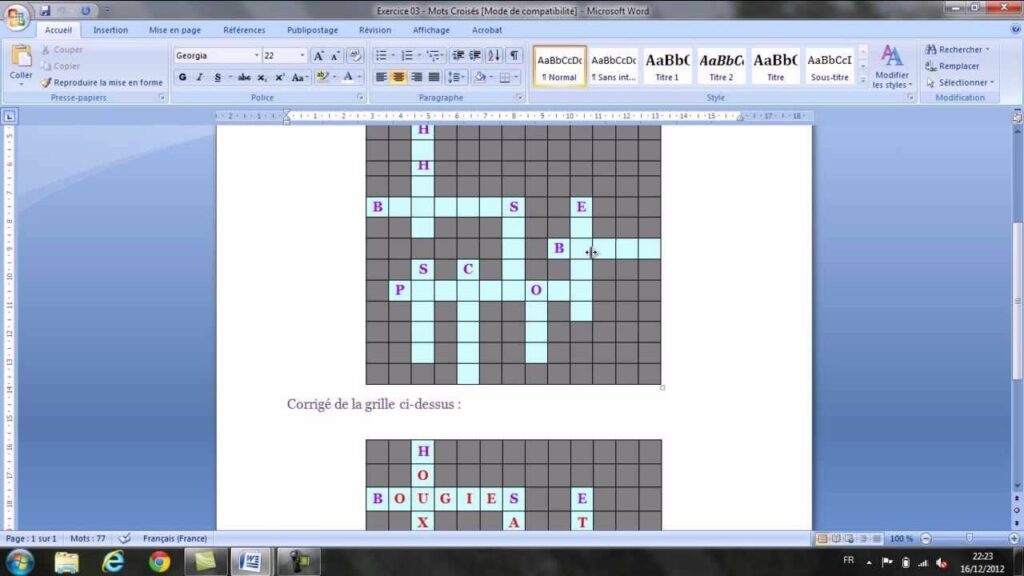 Comment créer un mot mêle ?