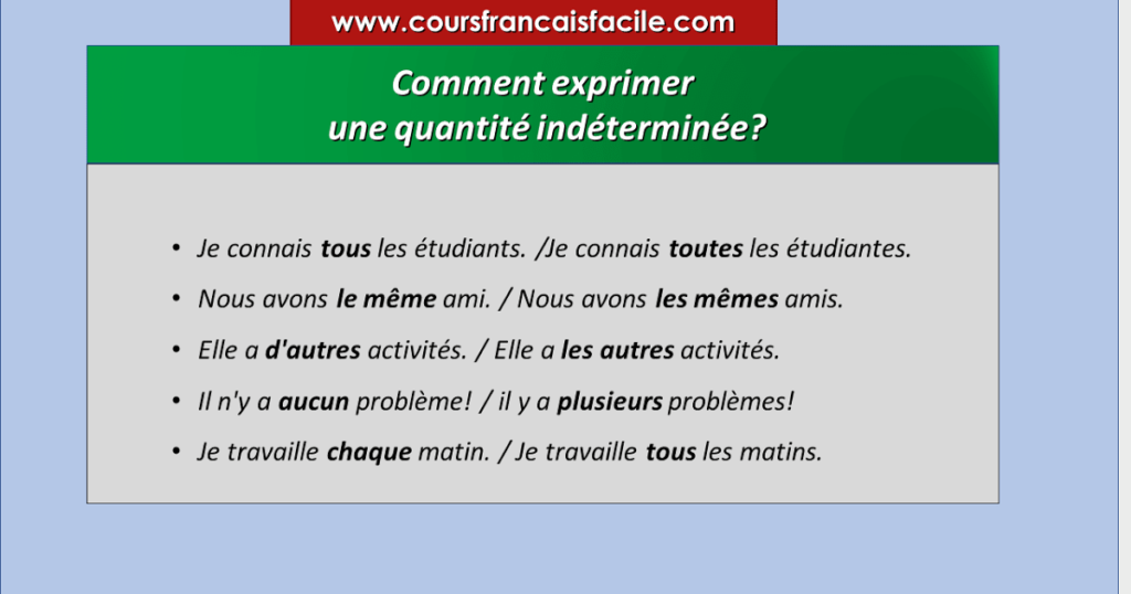 Comment exprimer une absence ?