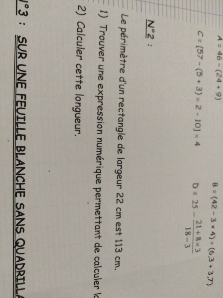 Comment on trouve la largeur ? Comment on trouve la largeur ?