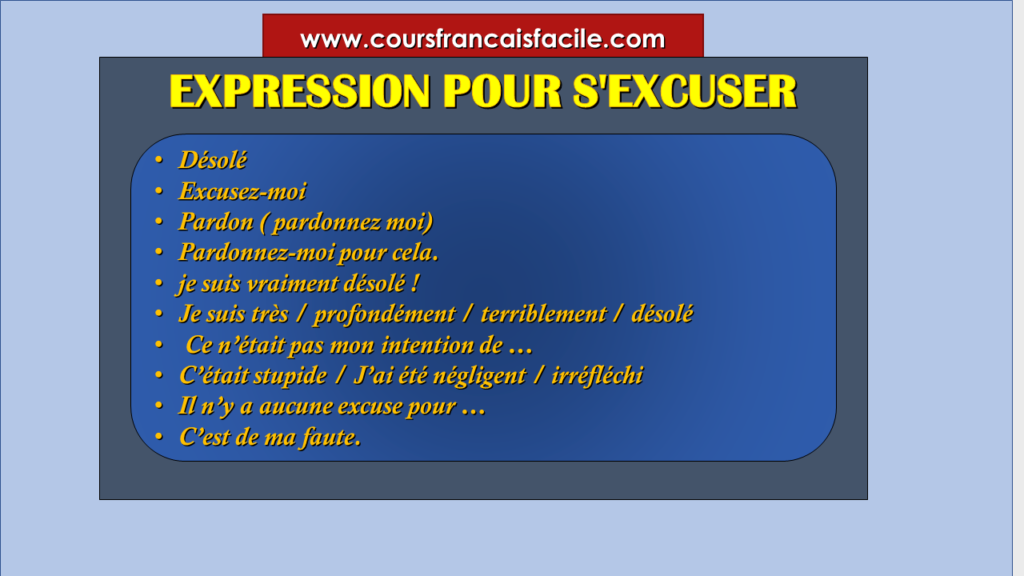 Comment s'excuser sans dire désolé ?