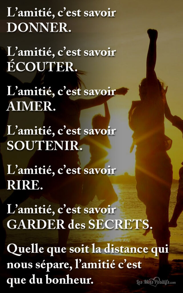 Quand l'amitié est sincère ?