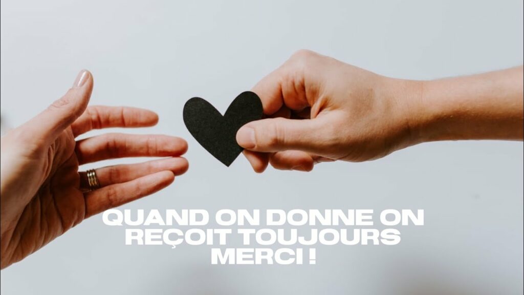 Quand on reçoit on donne ?