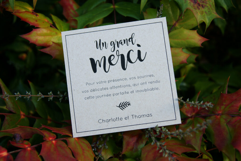 Quel format pour carte de remerciement ?