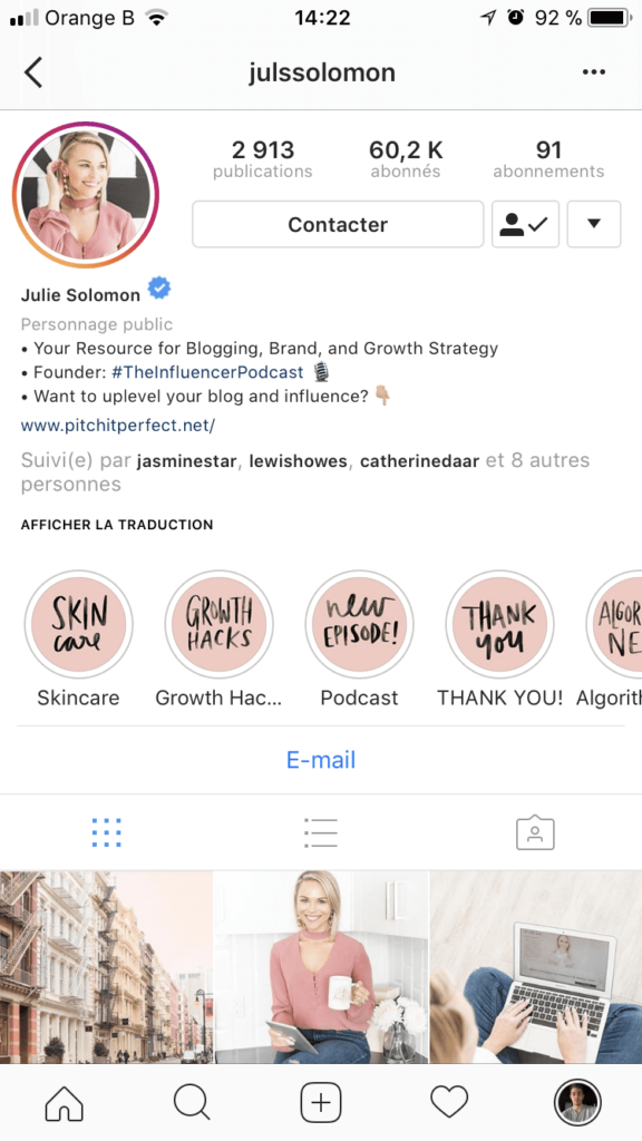 Quelle description photo Instagram ?