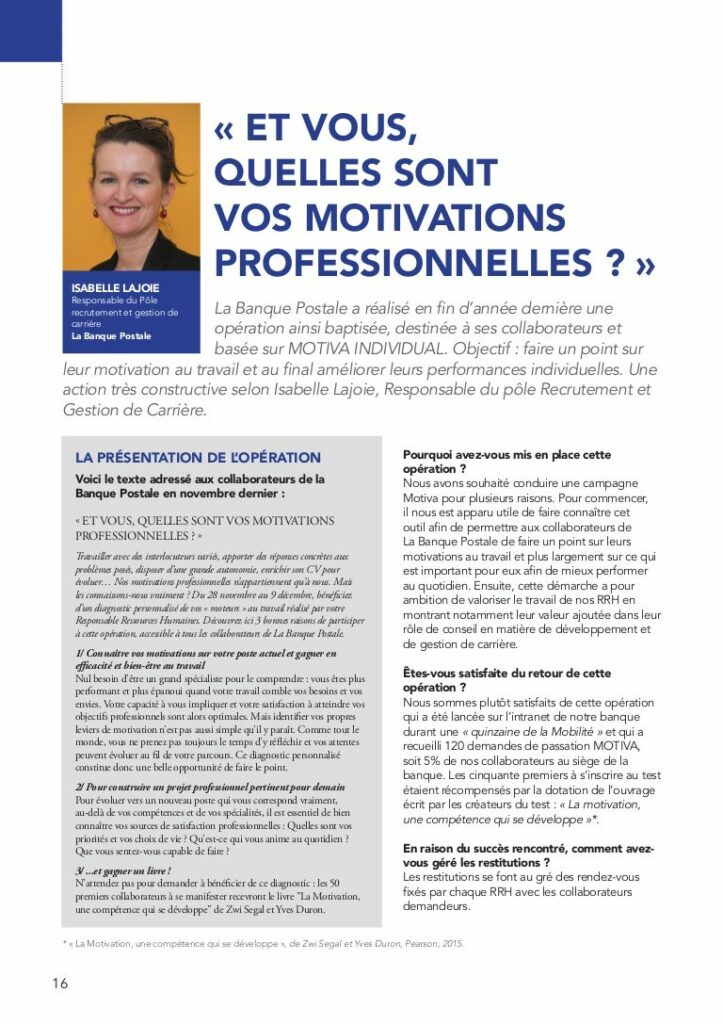Quelles sont les motivations professionnelles ? Quelles sont les motivations professionnelles ?