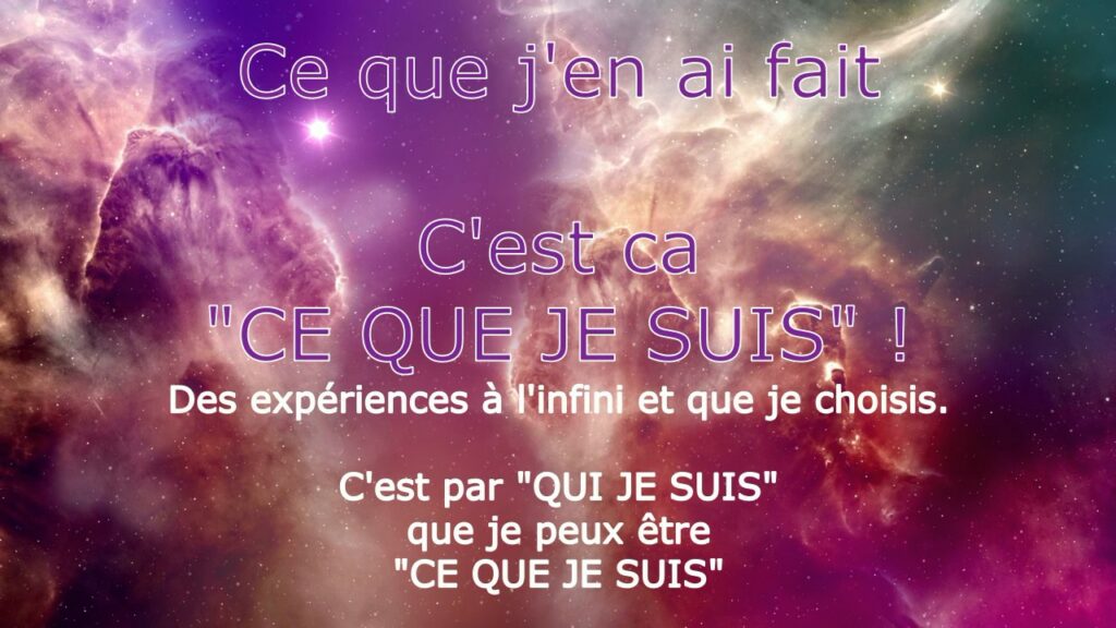 Qui a dit je suis ce que je suis ?