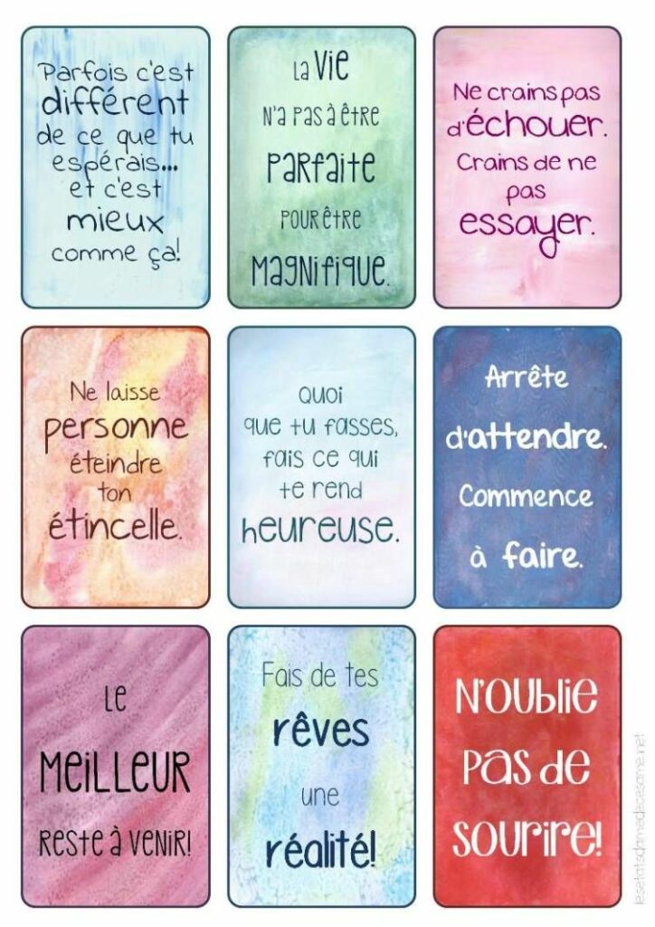 365 Pensées Positives À Imprimer - mes stickers: inspiration et …