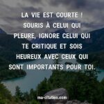 Petite phrase et citation courte sur vie - Citation courte