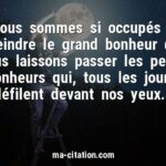 Citation Sur Les Petit Bonheur De La Vie - Dicocitations