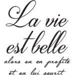 Phrase la vie est belle | Etsy